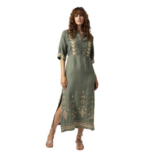 Aether Concept Khaki Gold Dress